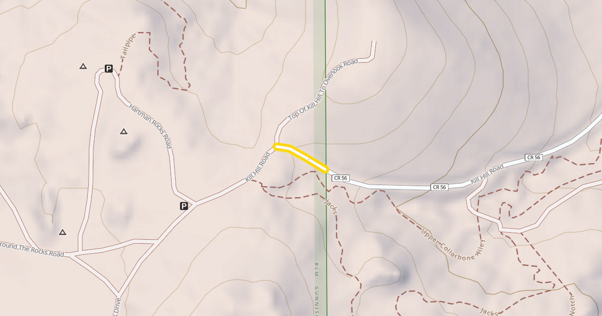 Map preview of Kill Hill Road