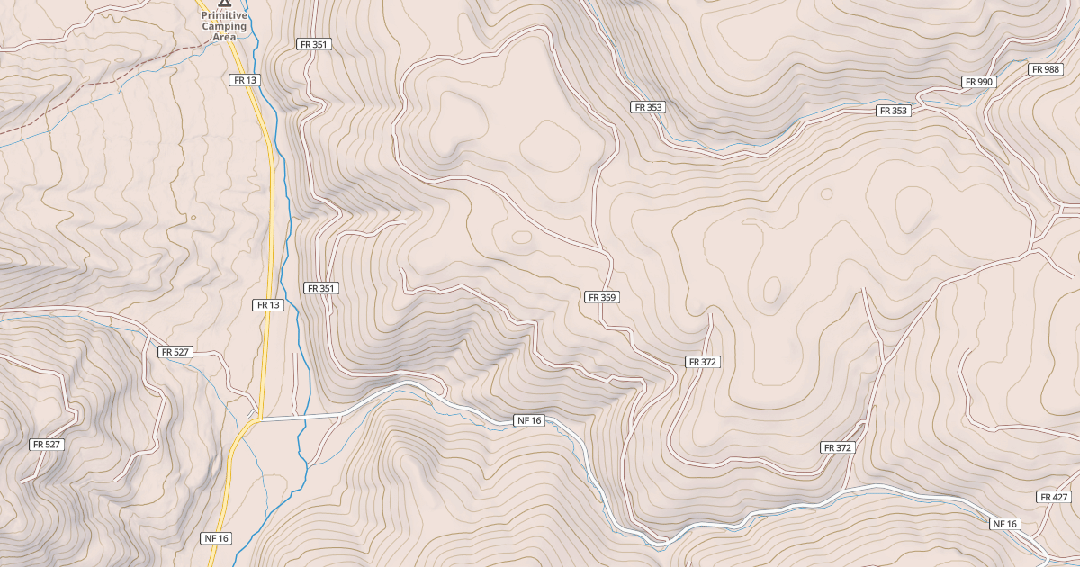 Map preview of USFS National Forest System Roads {36D8578E-830F-4E0B-AEBD-1008E87005AB}