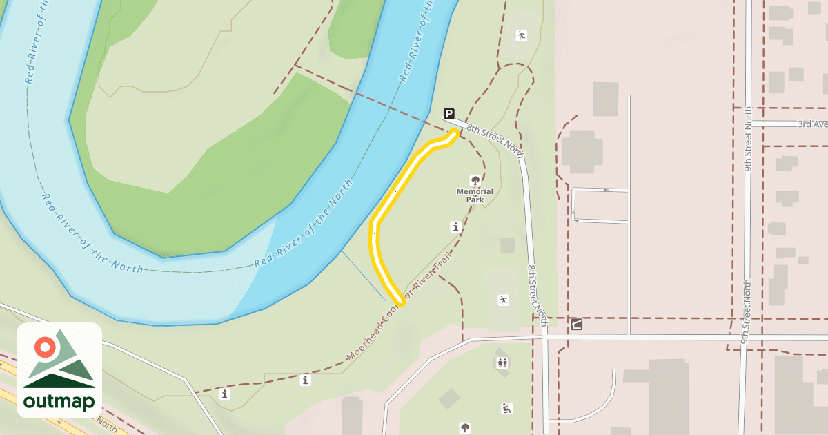 Map of Riverfront Ski Trail