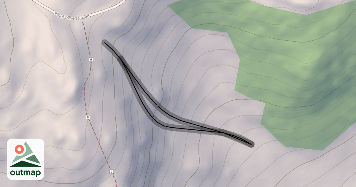 Map of Sun Bowl Chutes