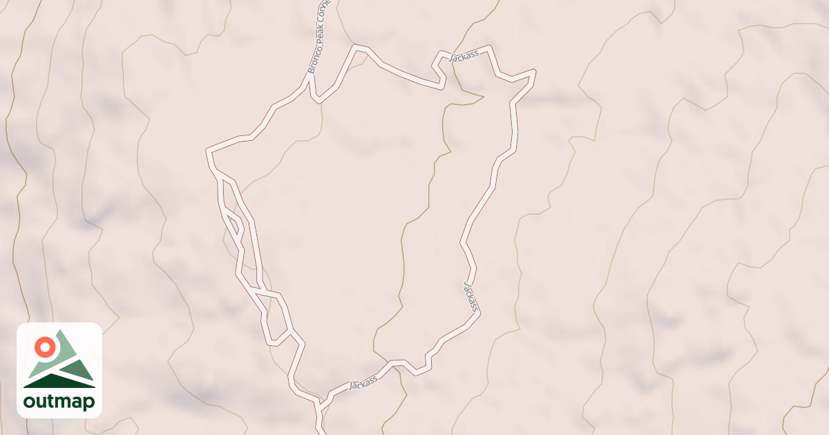 Map of BRONCO PEAK LOOP A