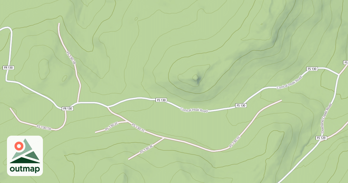Map of CONICAL PEAK