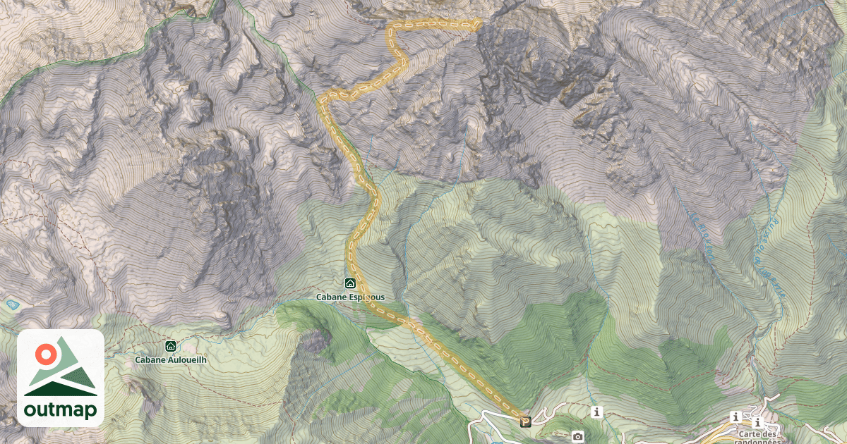 Map of L'Arbizon — Lurgues