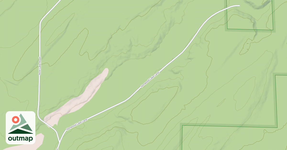 Map of NORWOOD LAKE ROAD