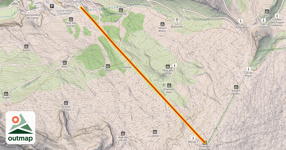 Map of Grandes Platières
