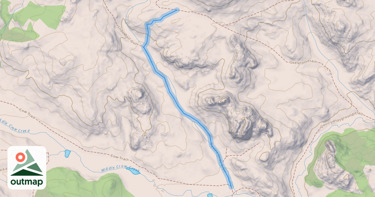 Map of Devil's Slide Trail