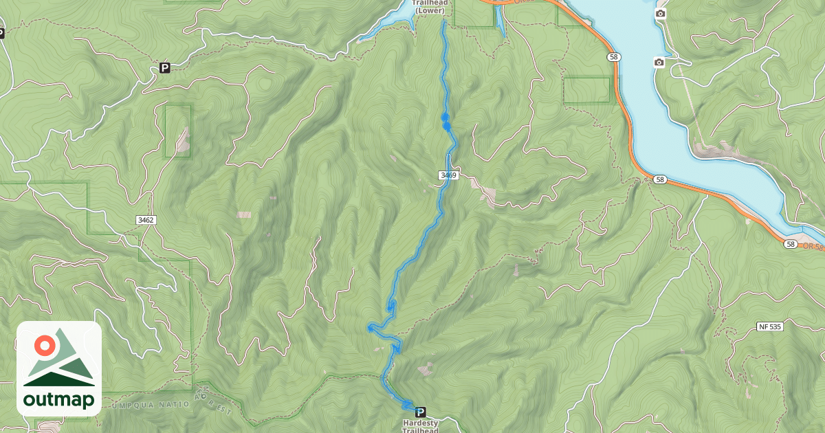 Map of Hardesty Trail #3469