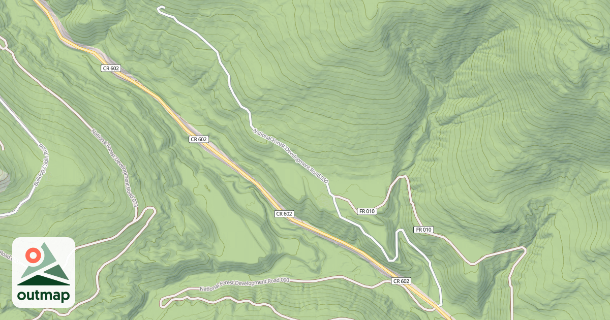 Map of NORTH BOULDER RIDGE