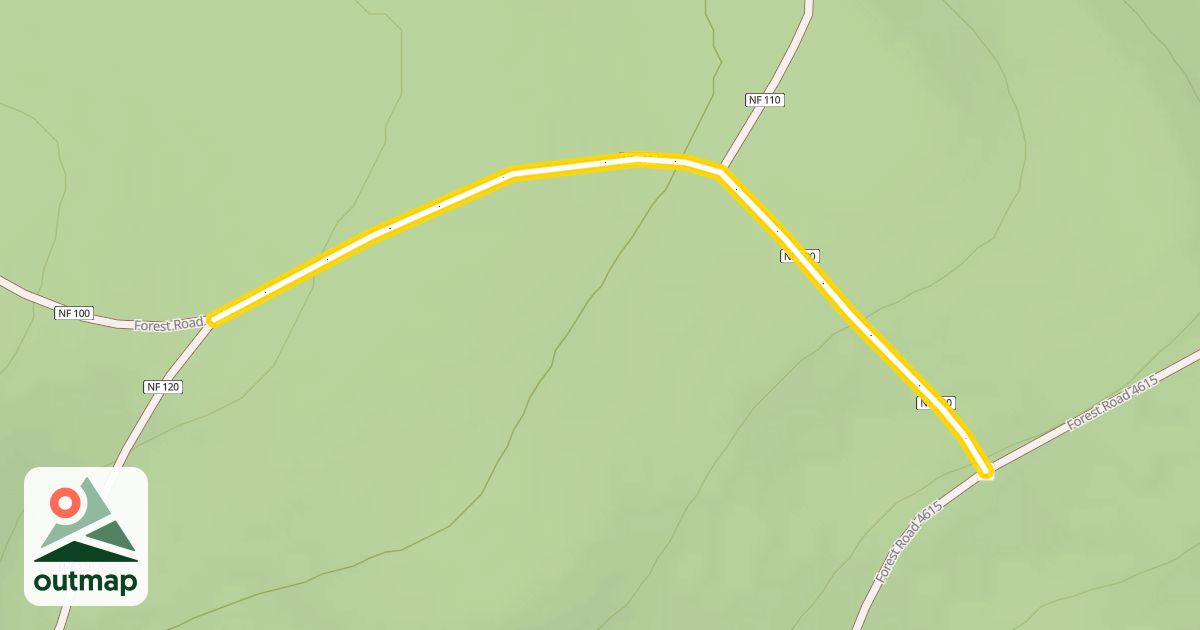 Map of Forest Road 4615-100