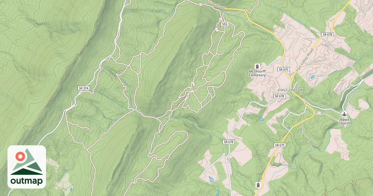 Map of Taskers Gap
