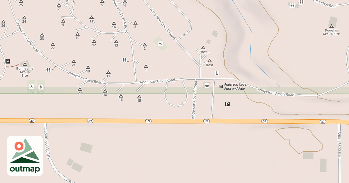 Map of ANDERSON COVE DUMPSTATION LOOP