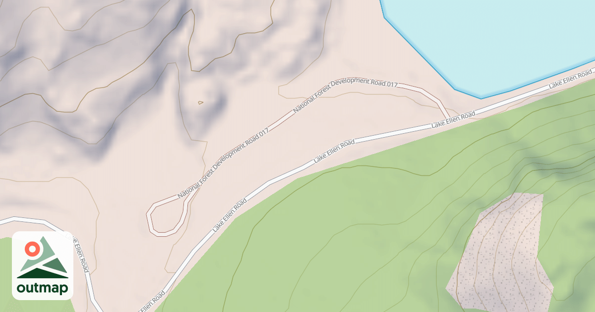 Map of LAKE ELLEN WEST & BOAT LAUNCH