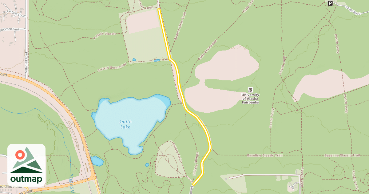 Map of T-Field Road