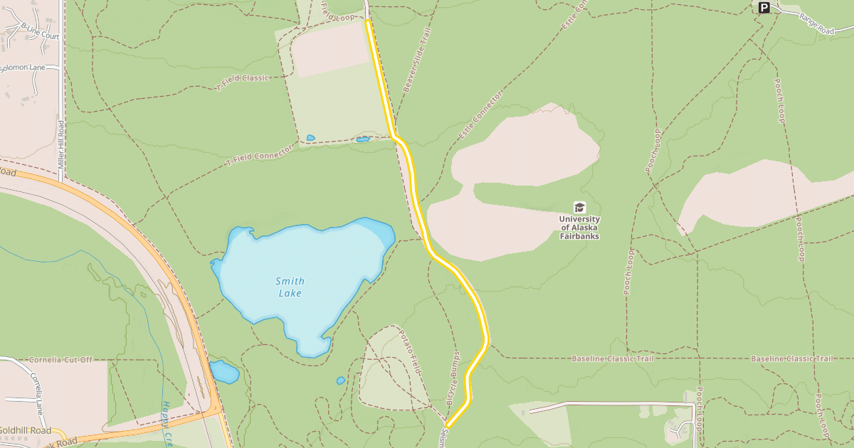 Map preview of T-Field Road