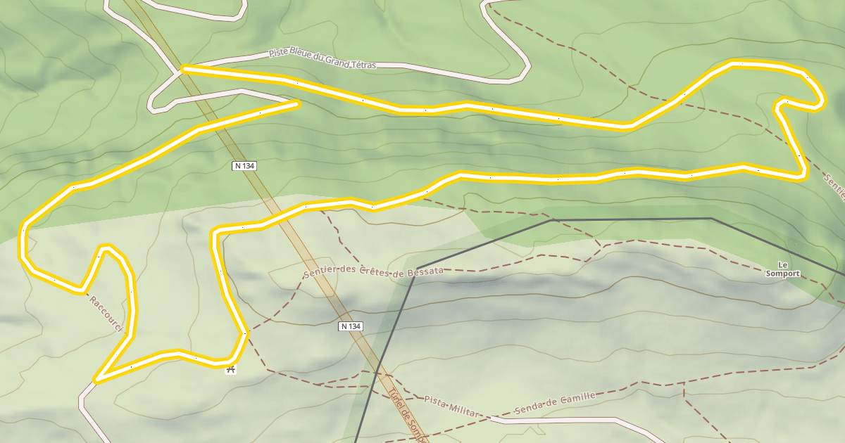 Map preview of Piste Rouge du Lac