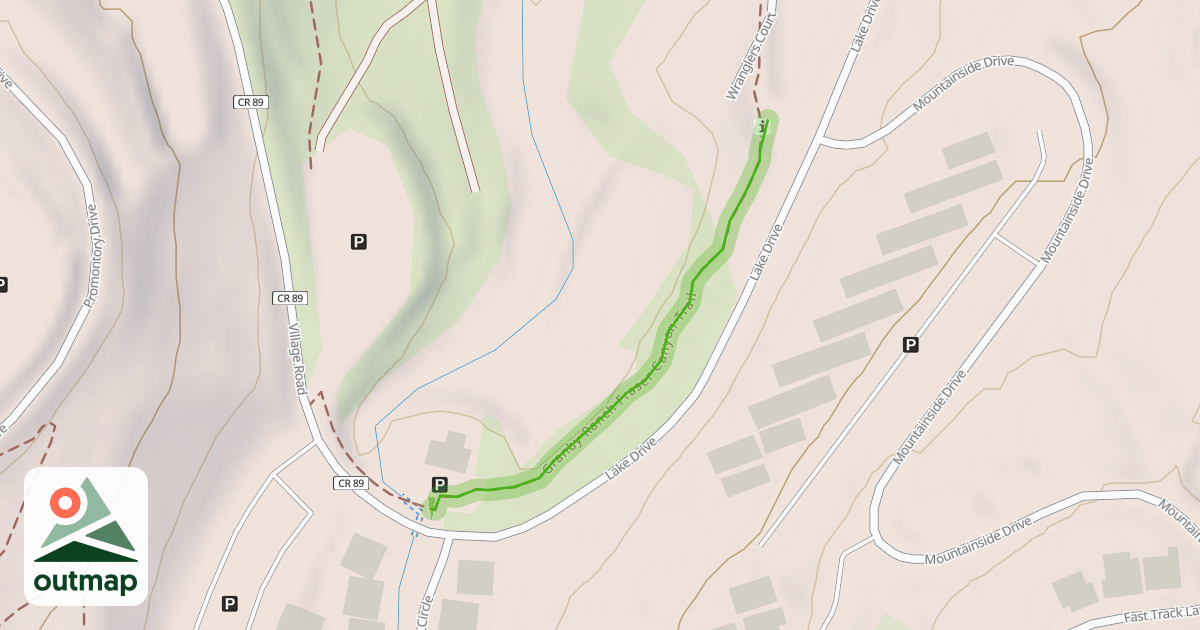 Map of Granby Ranch Fraser Canyon Trail