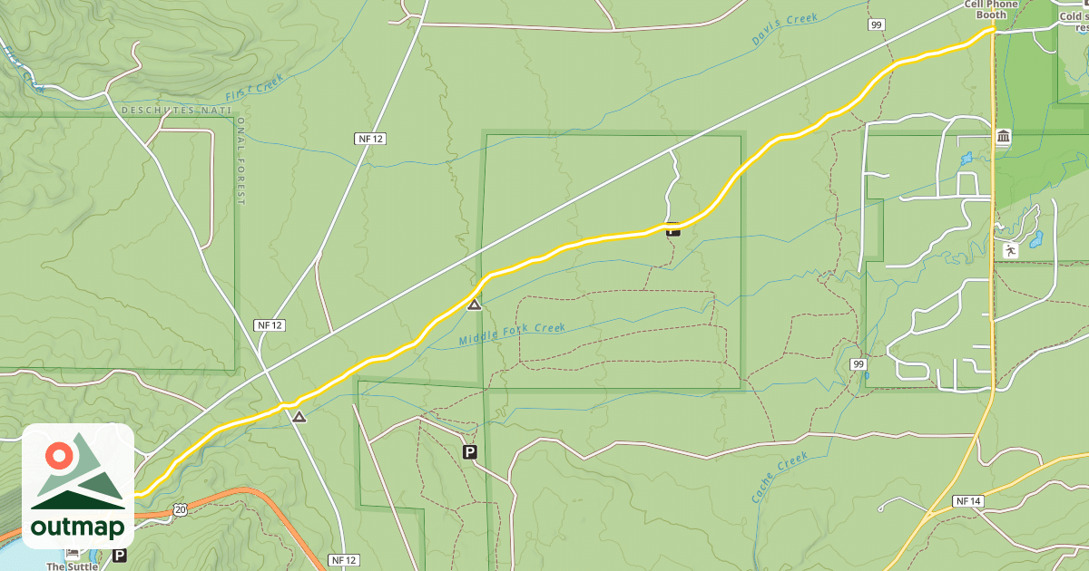 Map of Lake Creek Trail
