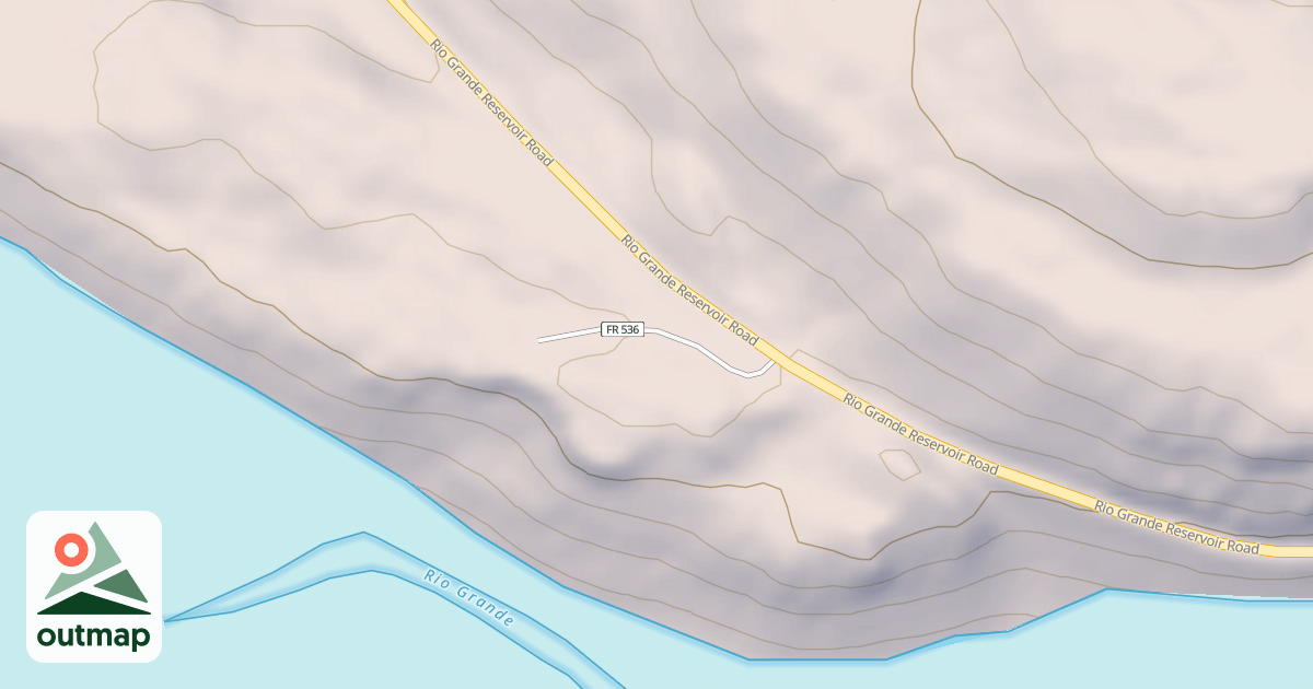 Map of RIO GRANDE RESERVOIR PG