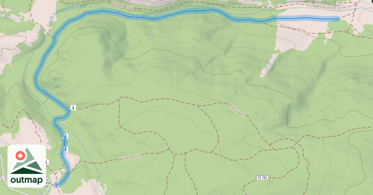 Map of Pole Creek Trail