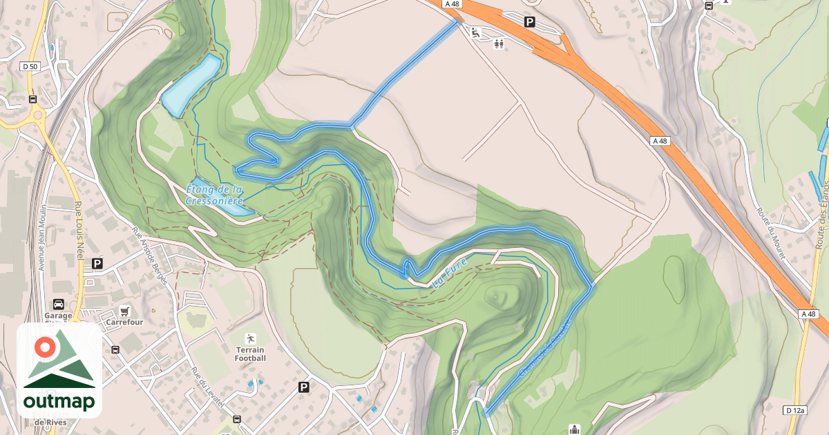 Map of Chemin de la Rentière
