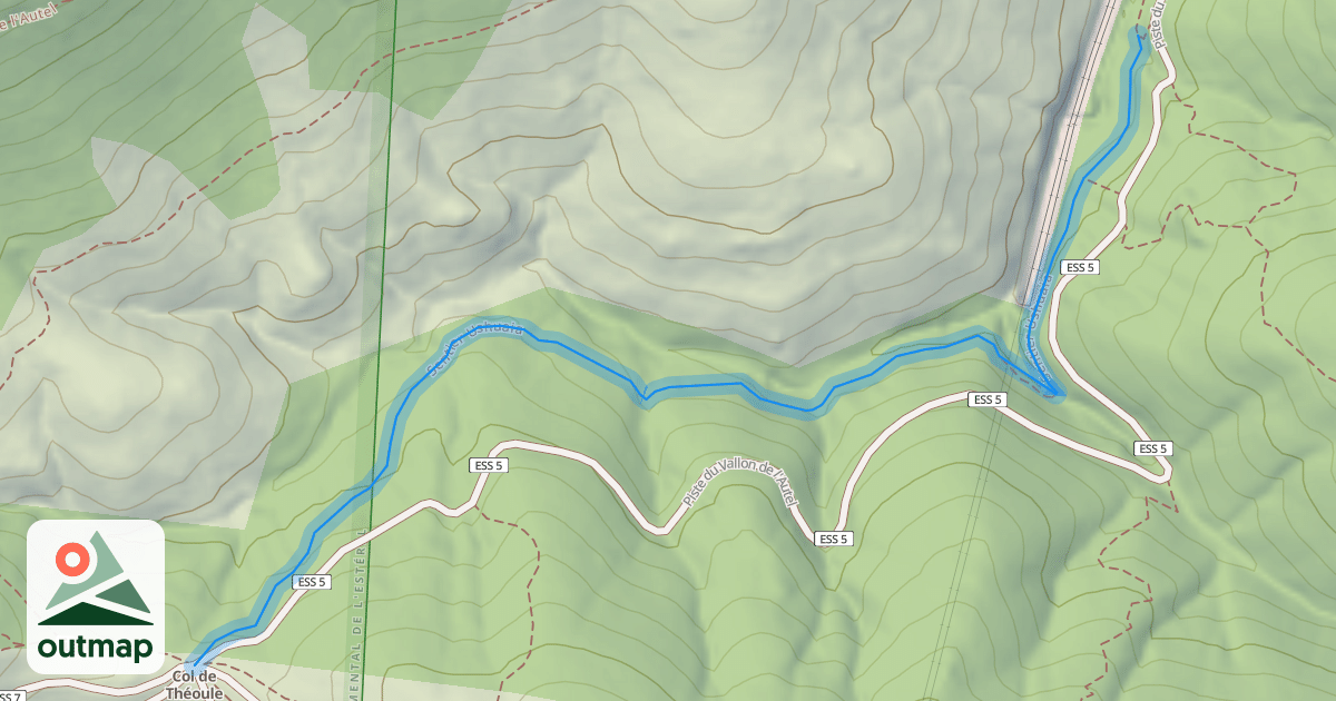 Map of Sentier Ushuaia
