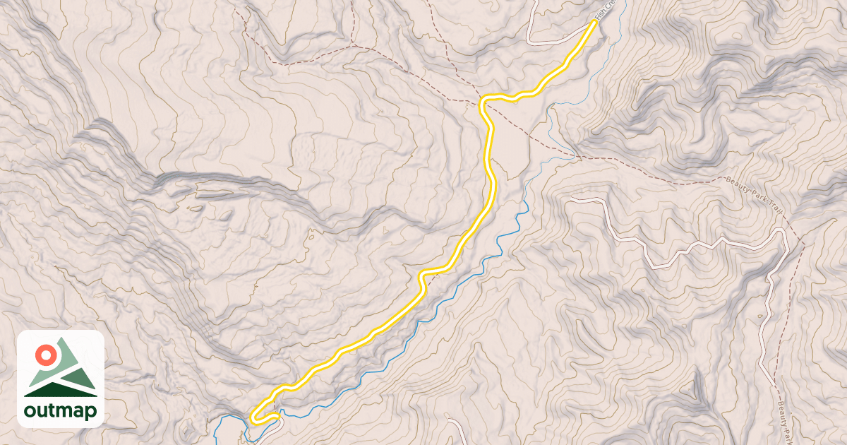 Map of North Fork Of Fish Creek Pack Trail