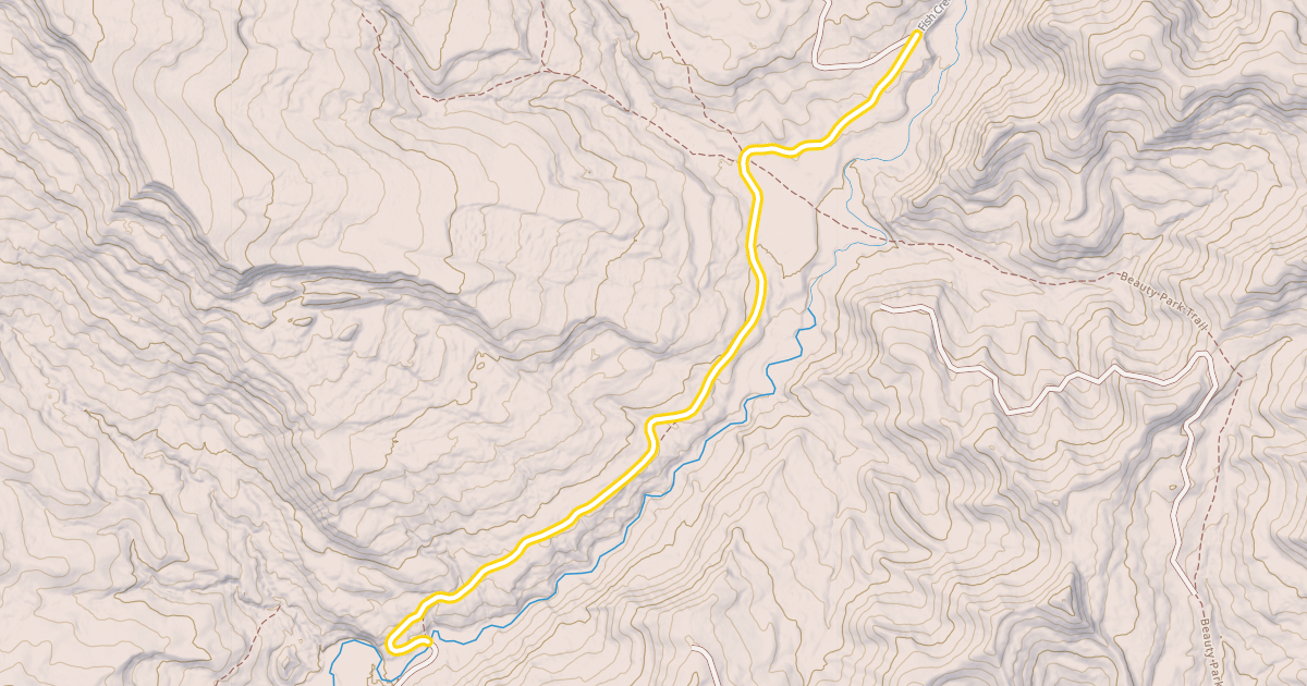 Map preview of North Fork Of Fish Creek Pack Trail