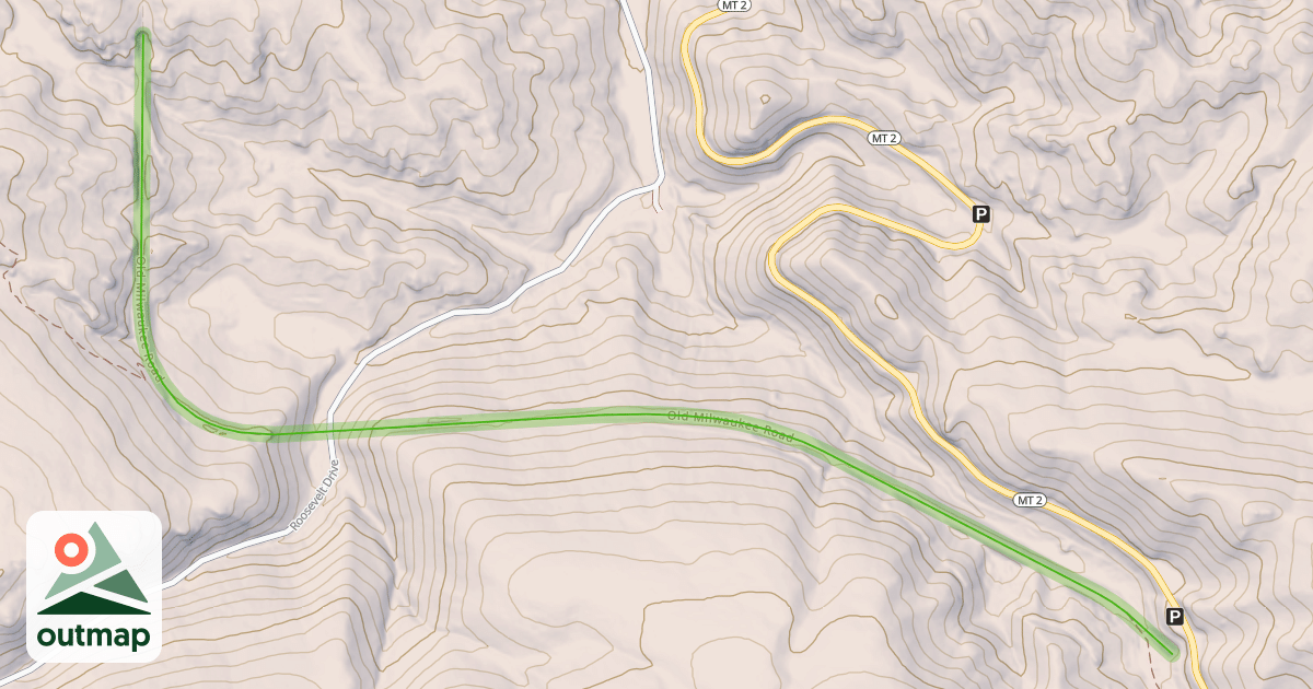Map of Old Milwaukee Road