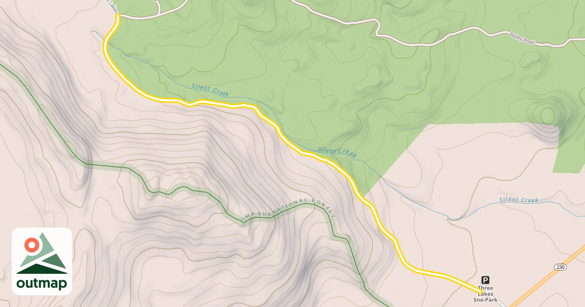 Map of Three Lakes Road