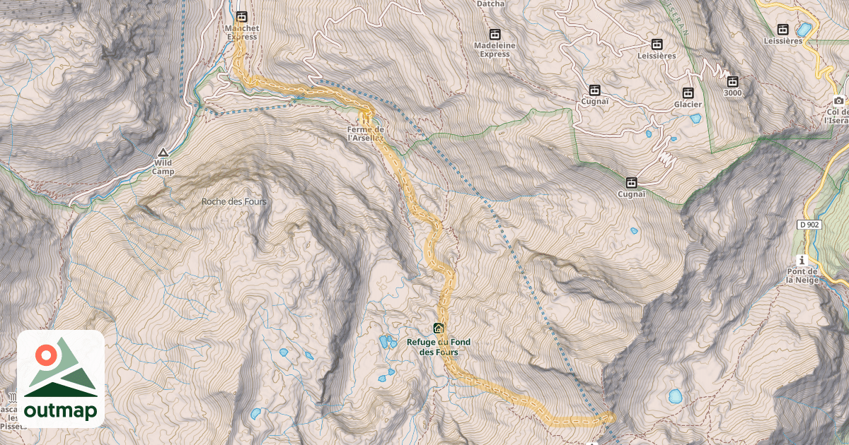 Map of Bosse des Fours — Le Manchet