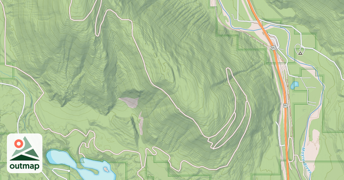Map of HOGUE MOUNTAIN