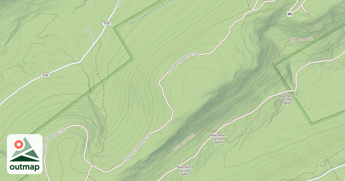 Map of Bald Eagle State Forest Snowmobile Trails