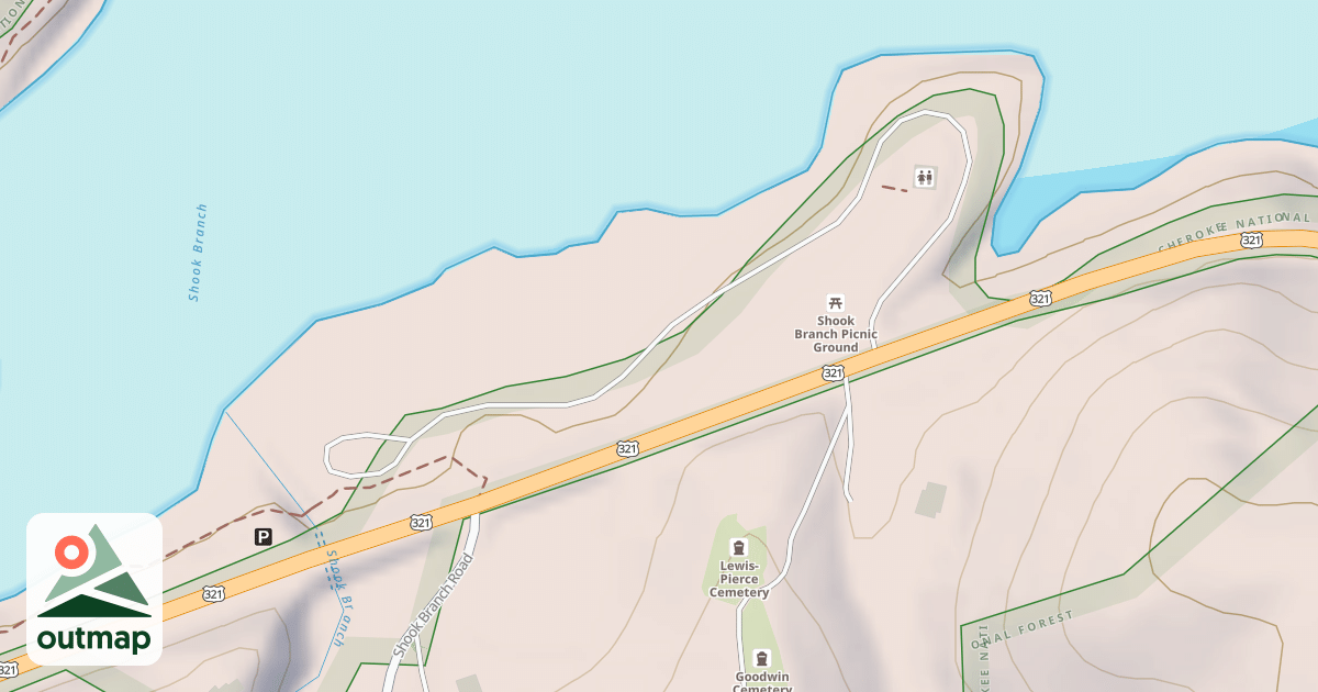 Map of SHOOK BRANCH