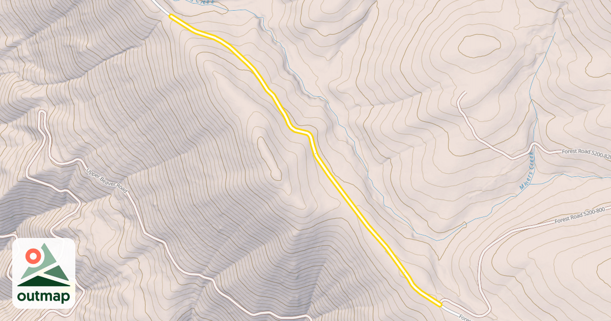 Map of Forest Road 5200