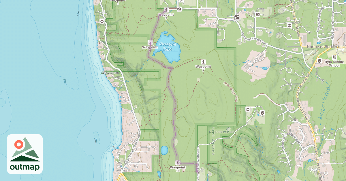 Map of Gazzam Lake Main Trail