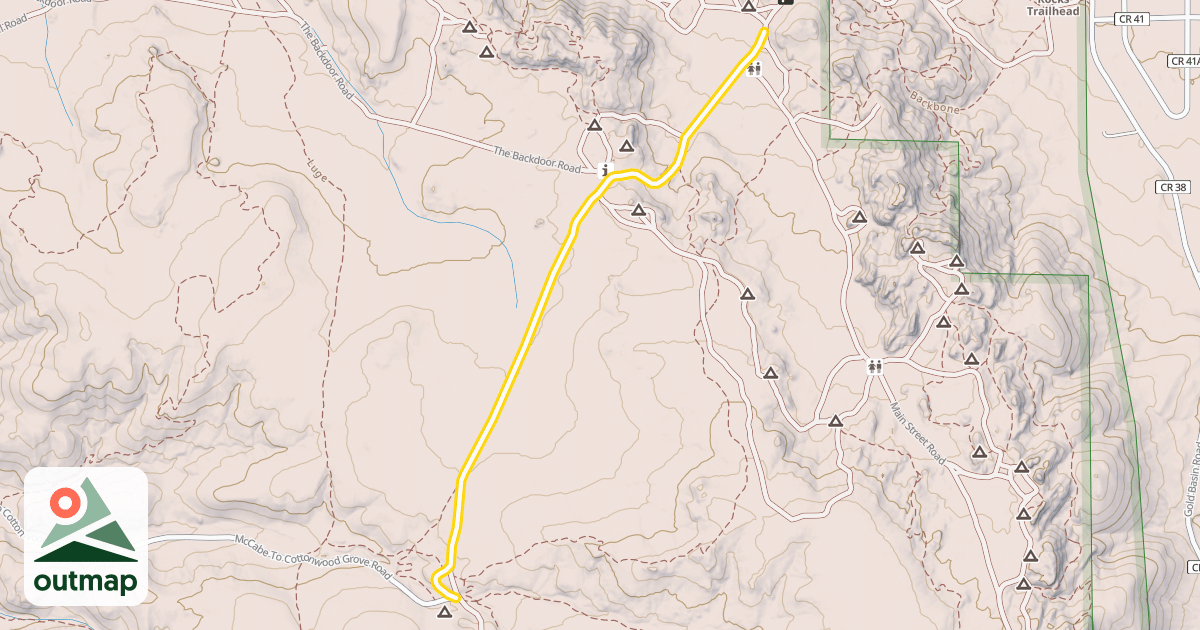 Map of Hartman Rocks Drive