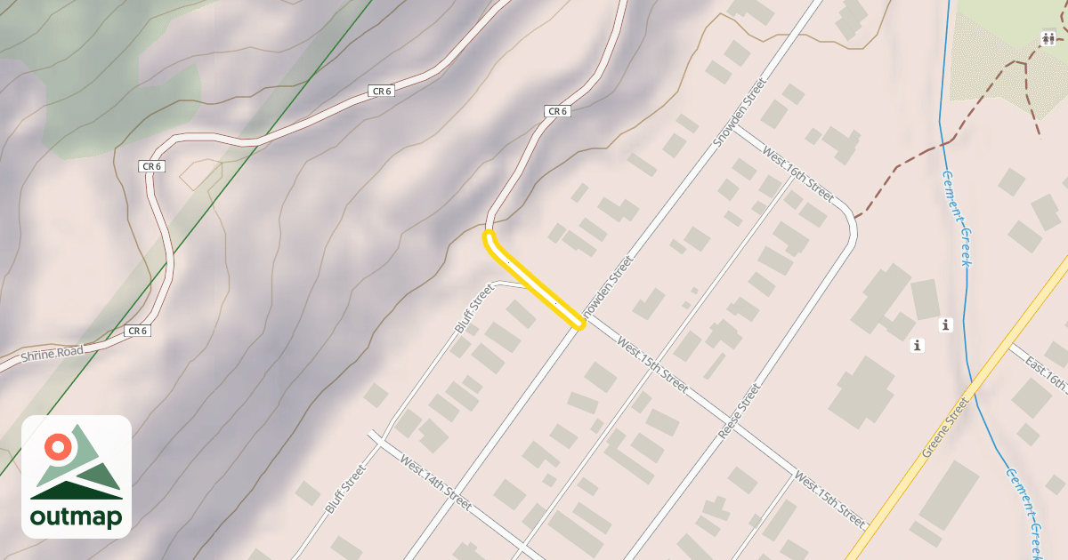 Map of West 15th Street