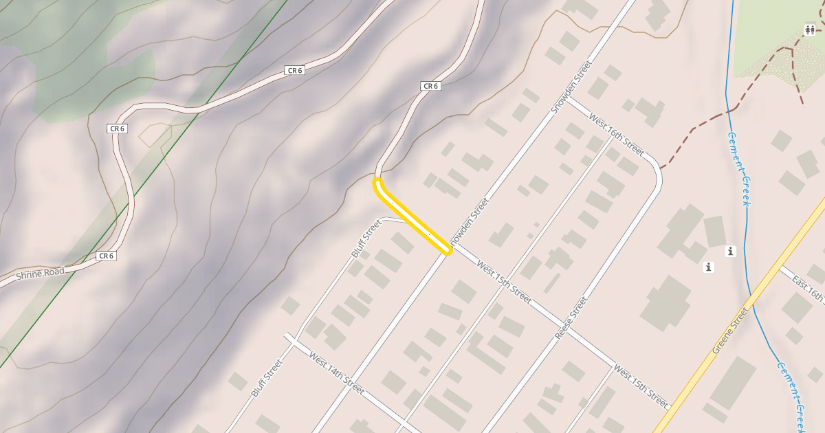 Map preview of West 15th Street