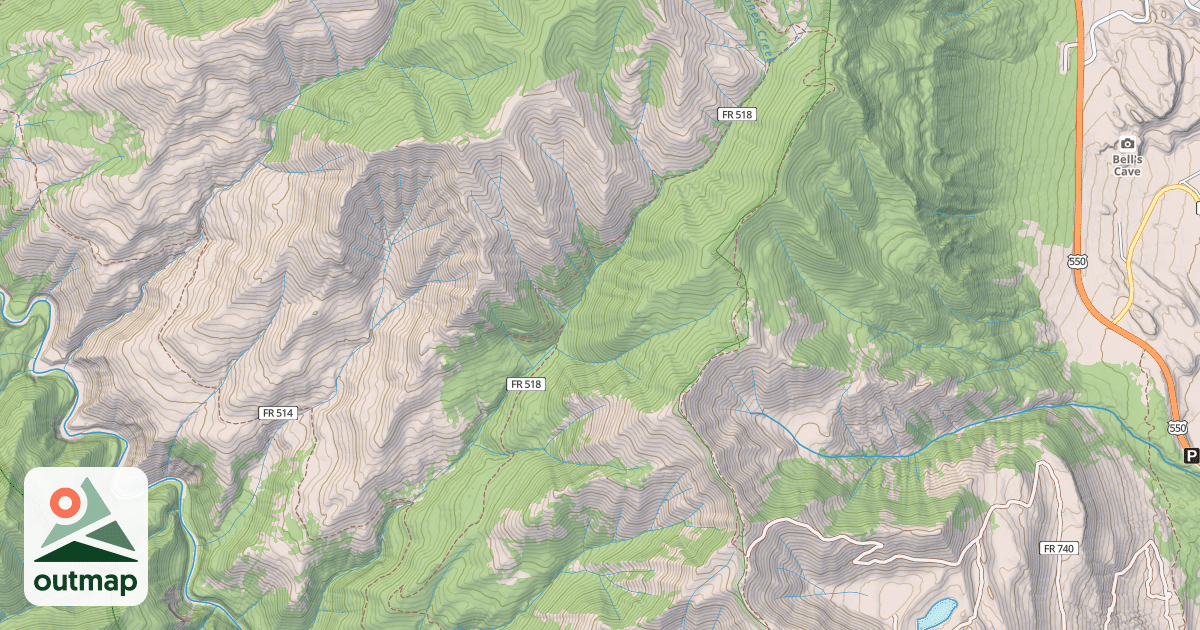 Map of Jones Creek