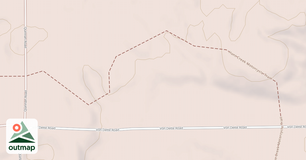 Map of Hunt Creek Motorcycle Trail