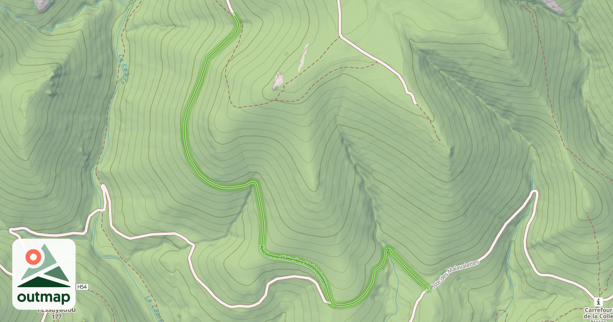 Map of Ancienne Piste des Malavalettes