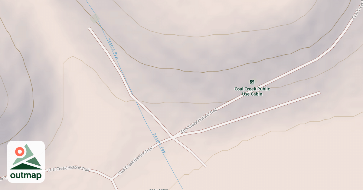 Map of Coal Creek Upper Road Spur