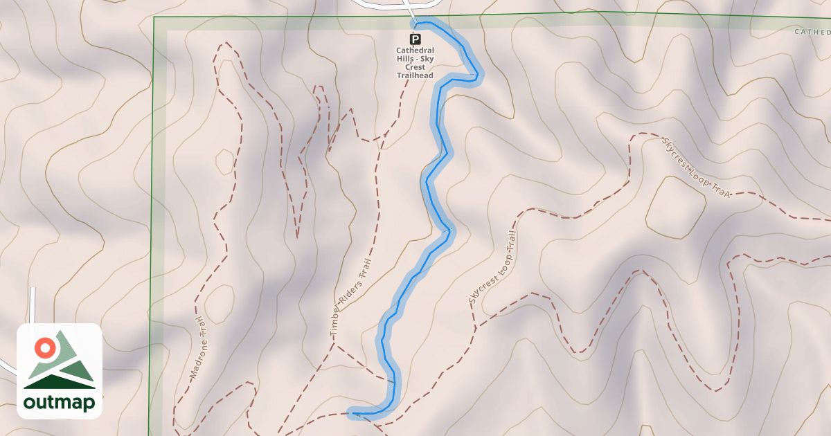 Map of Sky Crest Trail
