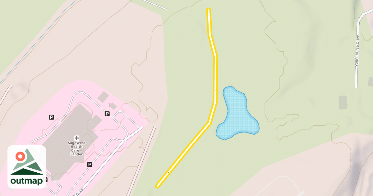 Map of Lander Golf Course Nordic Trails