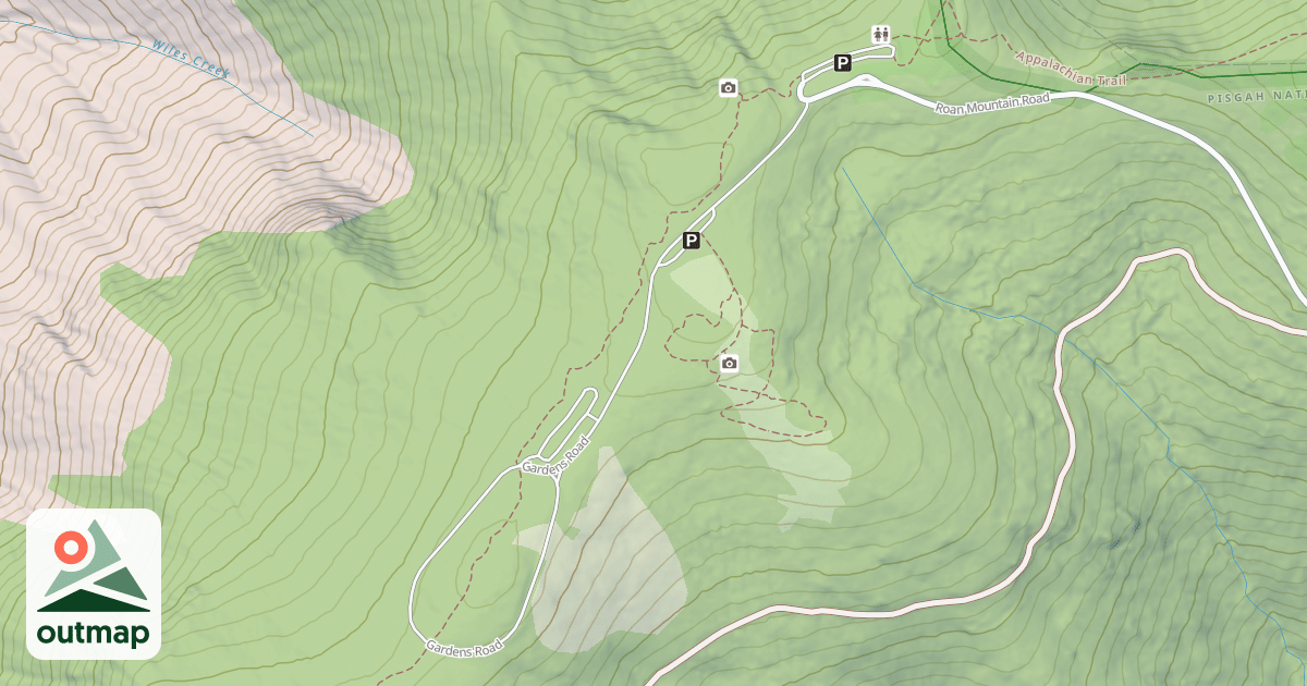 Map of ROAN MOUNTAIN in Mitchell