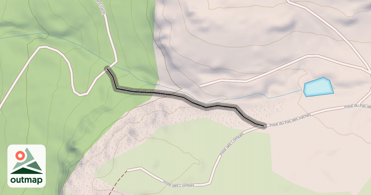 Map of Piste du Pas des Vaches (G 68)