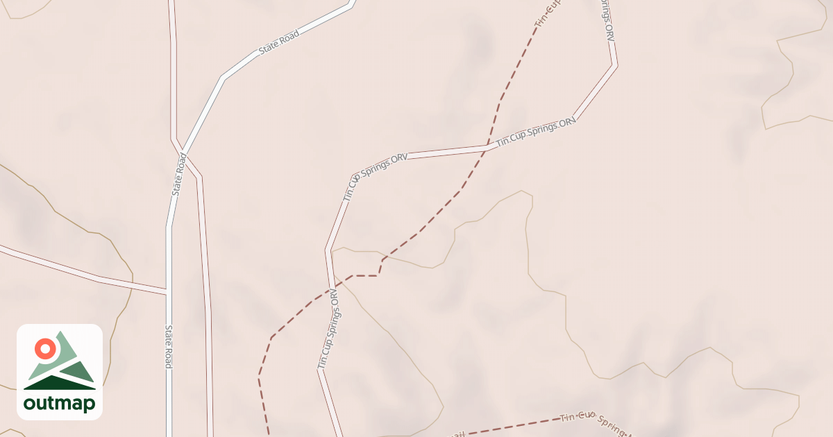Map of Tin Cup Spring Motorcycle Trail