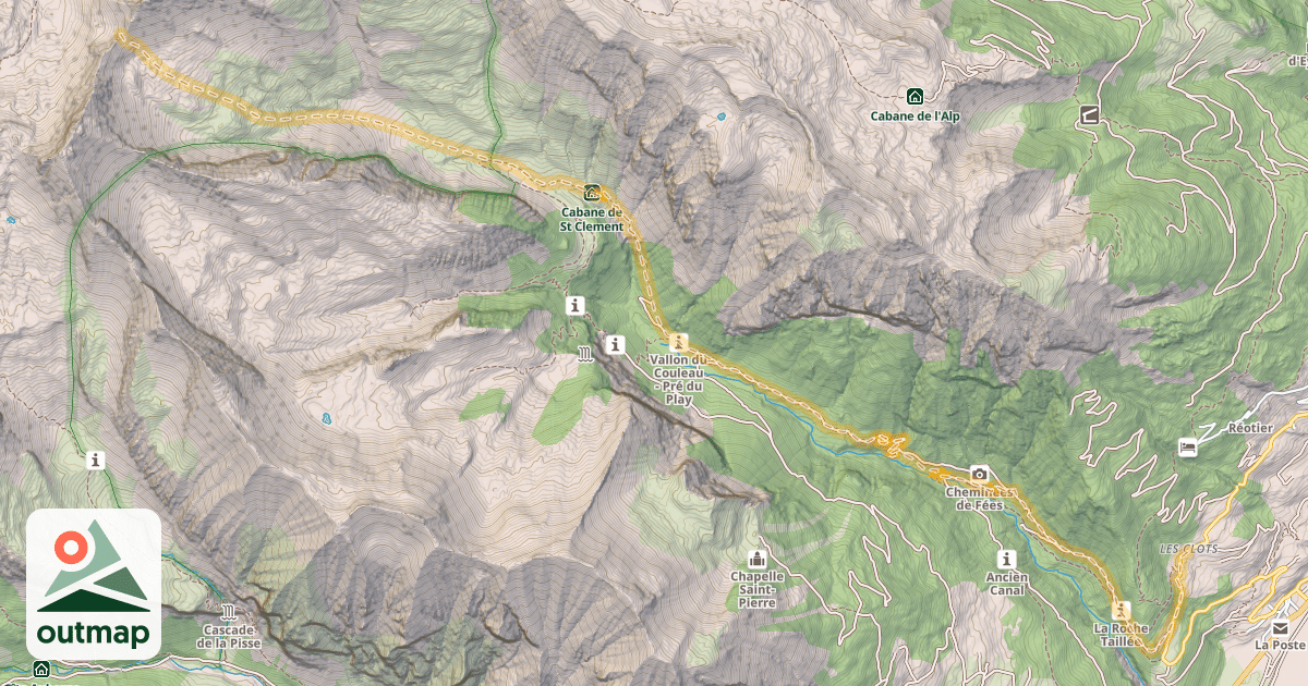 Map of Col de Couleau — Saint-Clément-sur-Durance