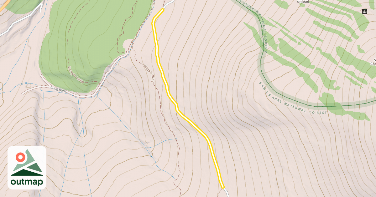 Map of Cooper Loop Road