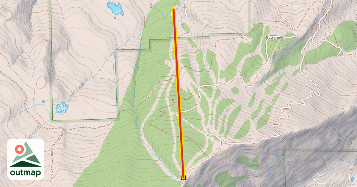 Map of West Buttermilk Express